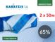 Сетка Затеняющая Бело-Голубая Karatzis 65% 50X2