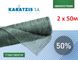 Сітка Затіняюча Зелена Karatzis 50% 50X2