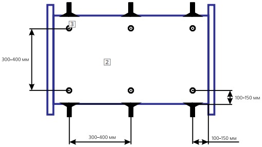 Схема кріплення приварних штифтів до повітропроводу